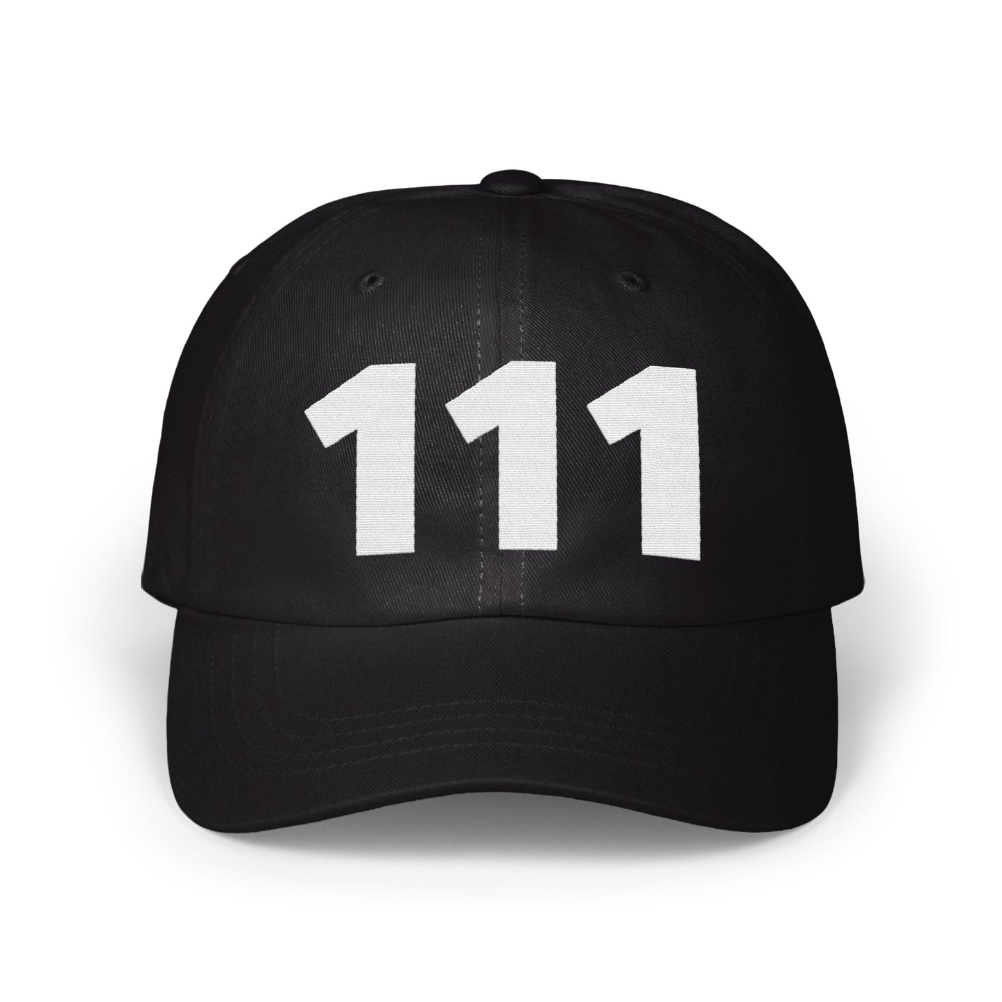 Black Baseball Cap with 111 Embroidery Sports product