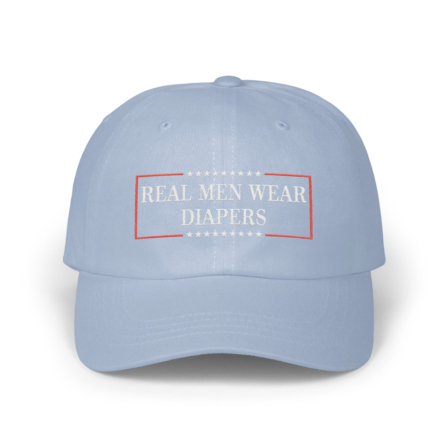 Real Men Wear Diapers Light Blue Baseball Cap product