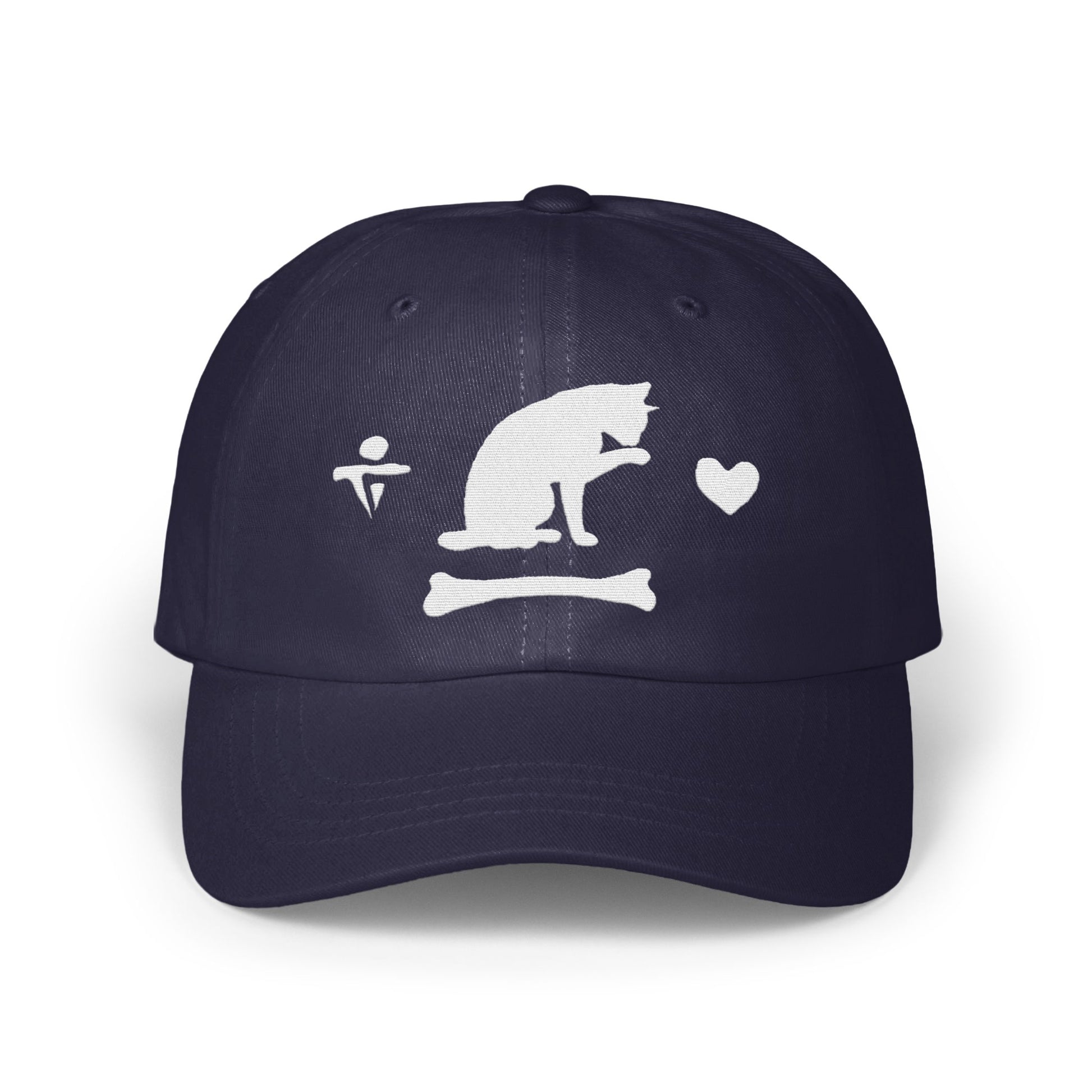 Cat Sitting on Bone with Heart Design Cap product