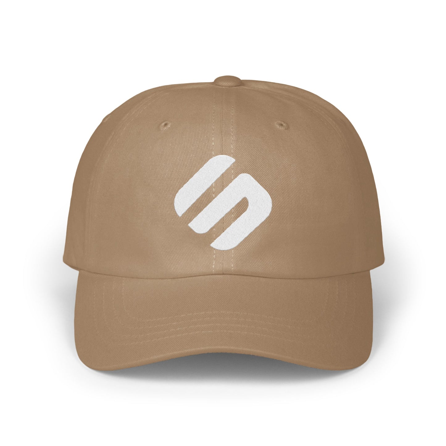 Stylish Brown Cap with White Logo Hat Product