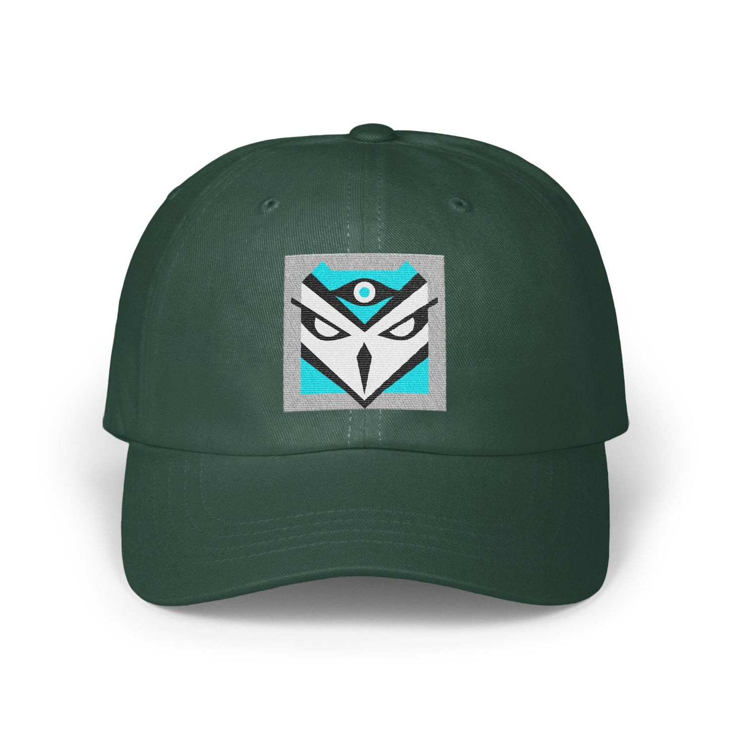 Stylish Forest Green Cap with Eye Logo Design product type