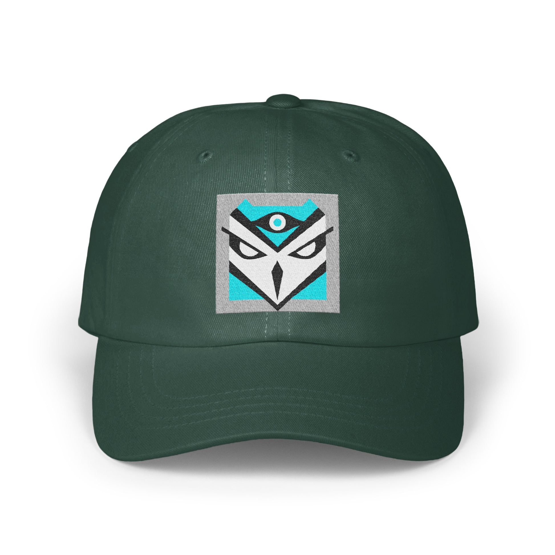 Stylish Forest Green Cap with Eye Logo Design product type