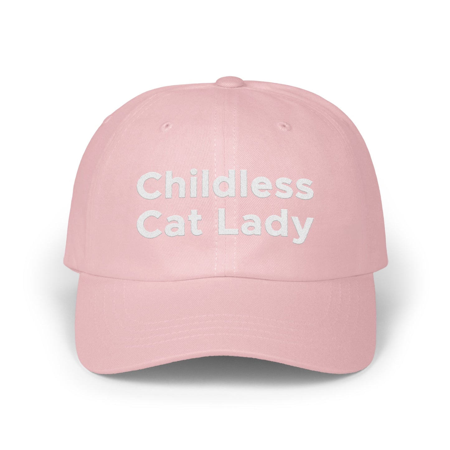 Childless Cat Lady Embroidered Pink Hat product