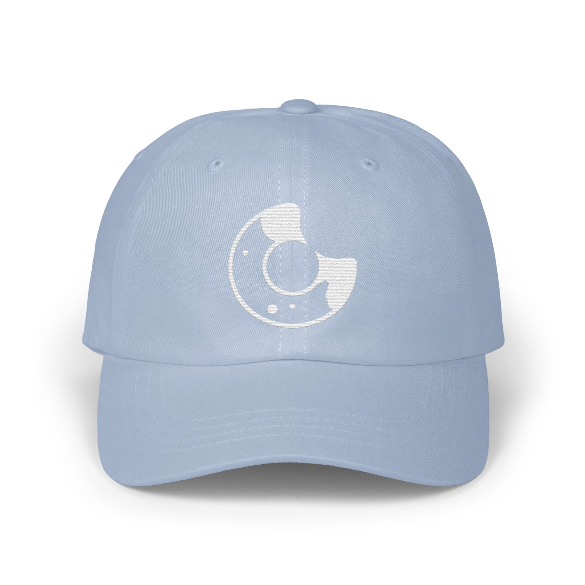 Stylish Light Blue Baseball Cap with Bite Design product type