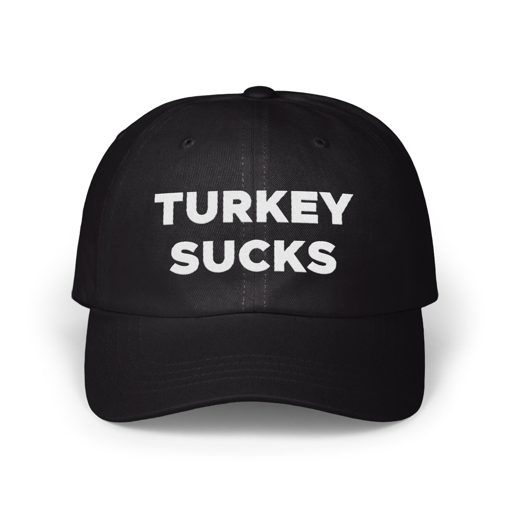 Turkey Sucks Black Adjustable Baseball Cap product