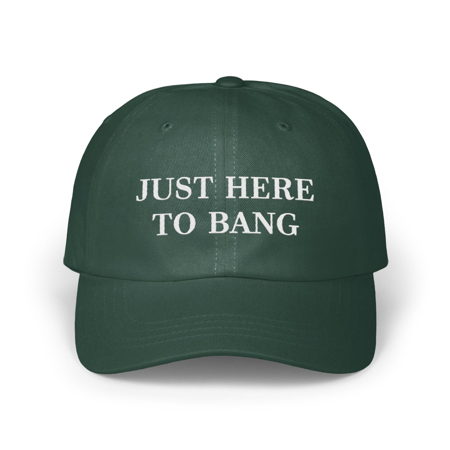 Just Here To Bang Statement Cap fun product