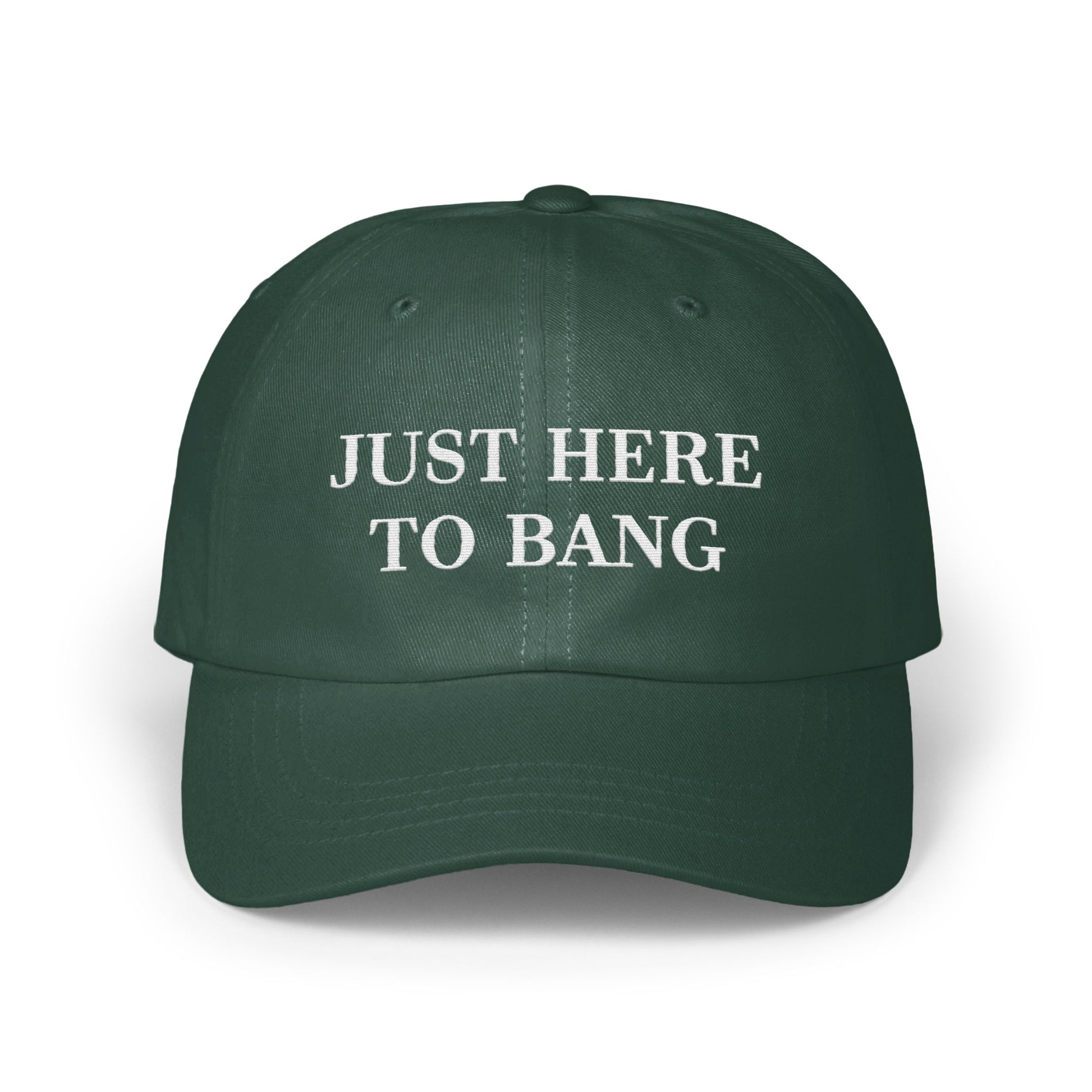Just Here To Bang Statement Cap fun product