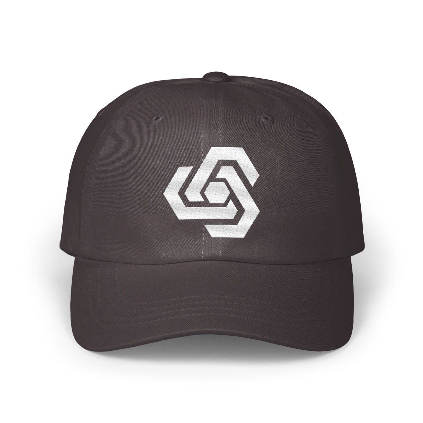 Stylish Black Cap with Geometric Logo Design product type