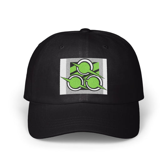 Black Cap with Modern Green Art Design Hat product