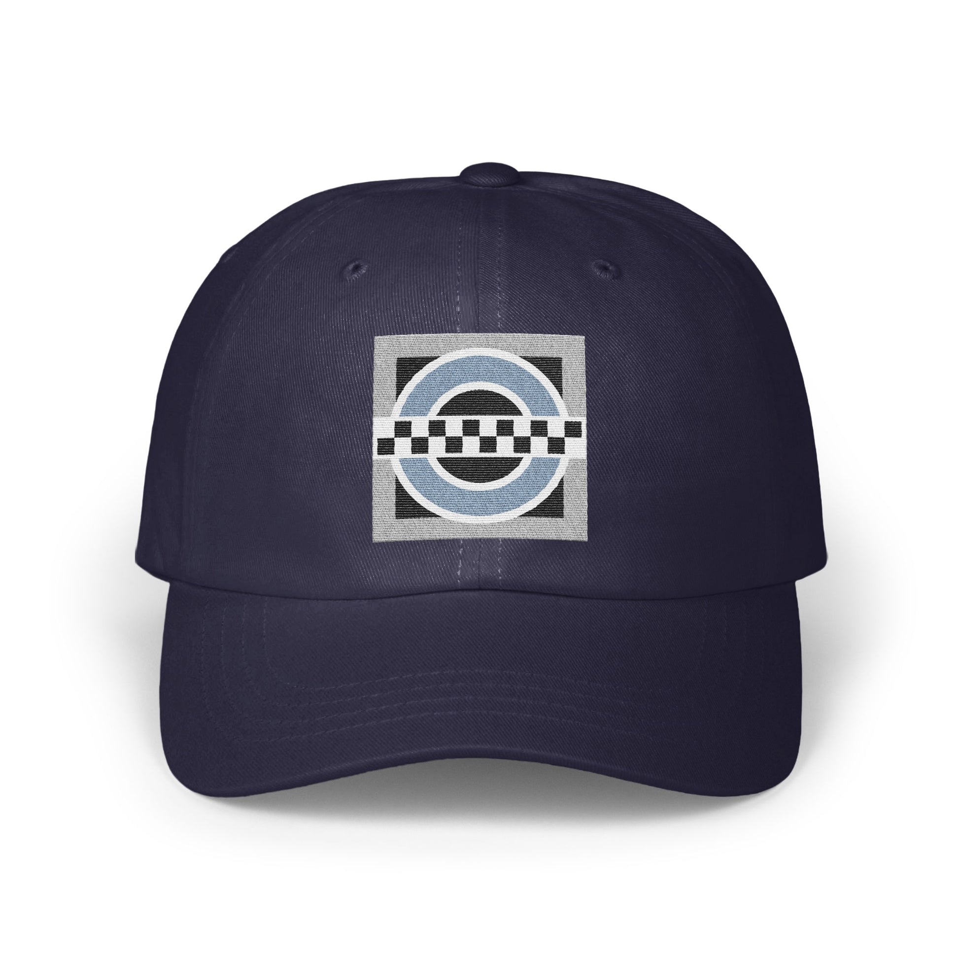 Blue Hat with Modern Geometric Pattern Hat product type