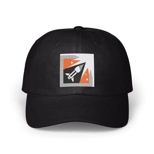 Trendy Rocket Design on Black Baseball Hat product