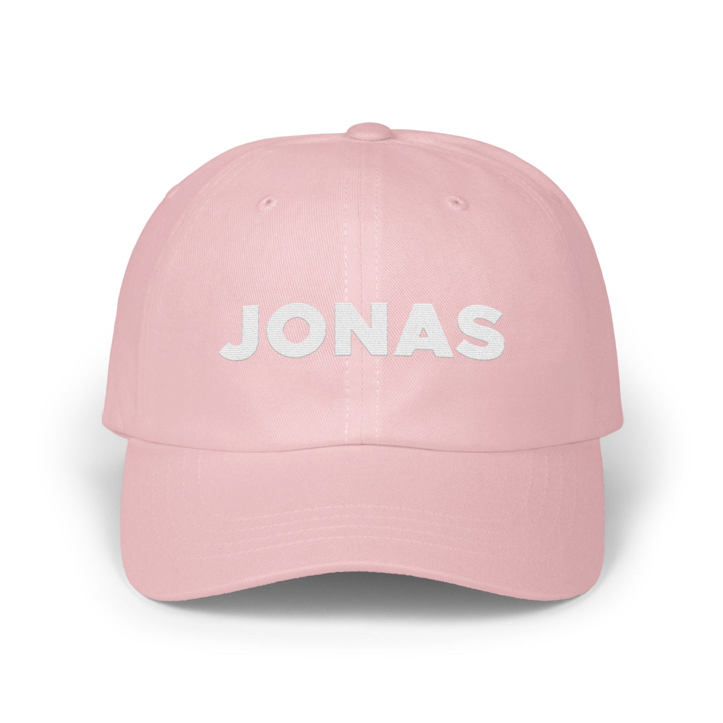 Stylish Pink Baseball Cap with JONAS Text Hat Product