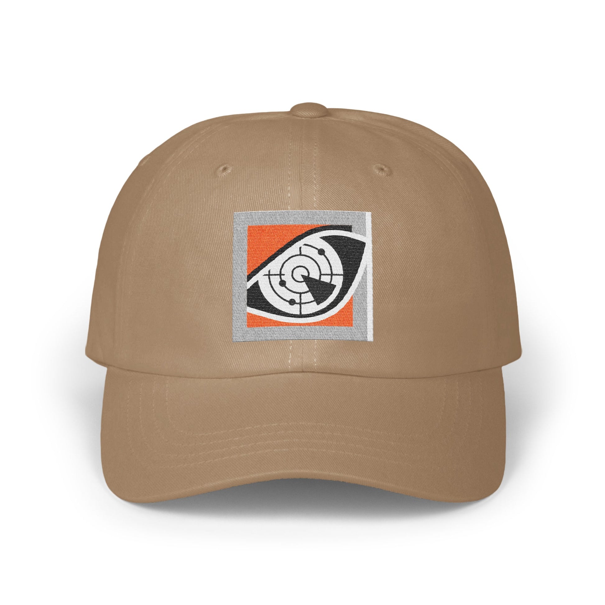 Unique eye pattern design on beige color cap product