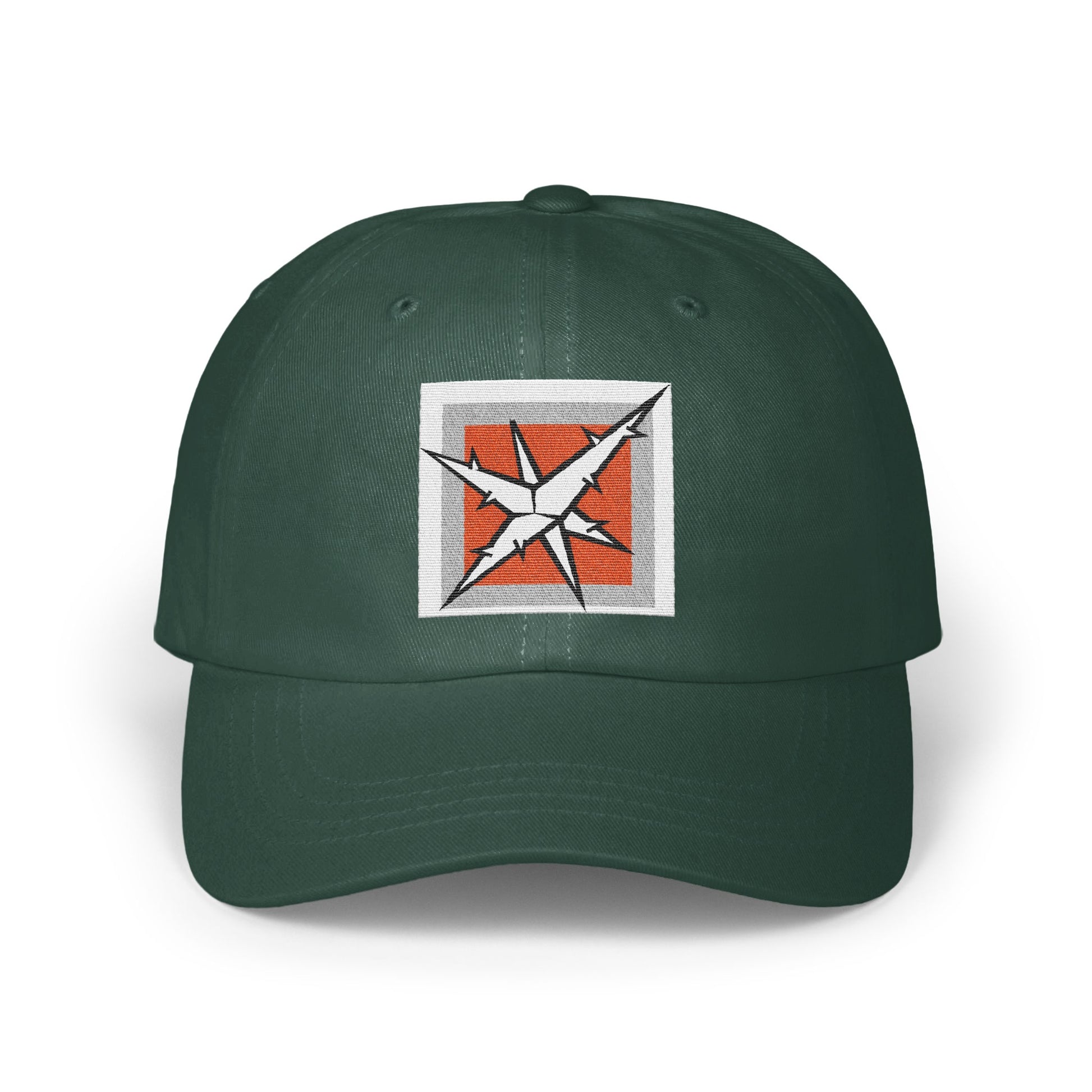 Rugged Deep Green Cap with Artistic Emblem Hat product