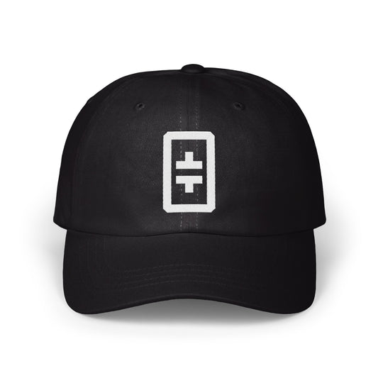 Stylish Black Baseball Cap with Unique Logo Design product