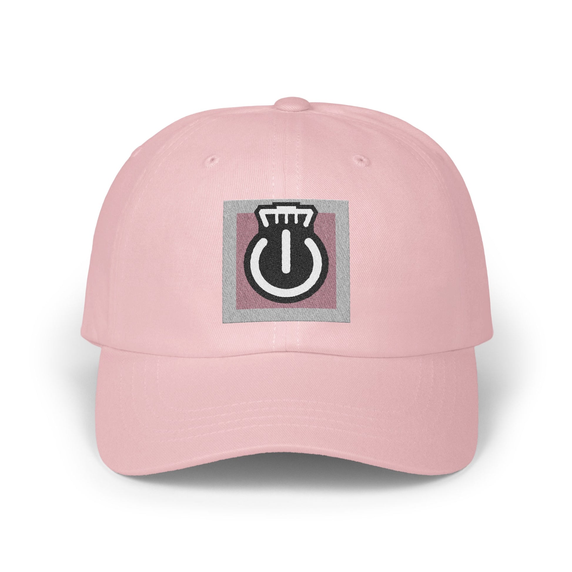 Stylish Pink Cap with Unique Logo Design Hat Product