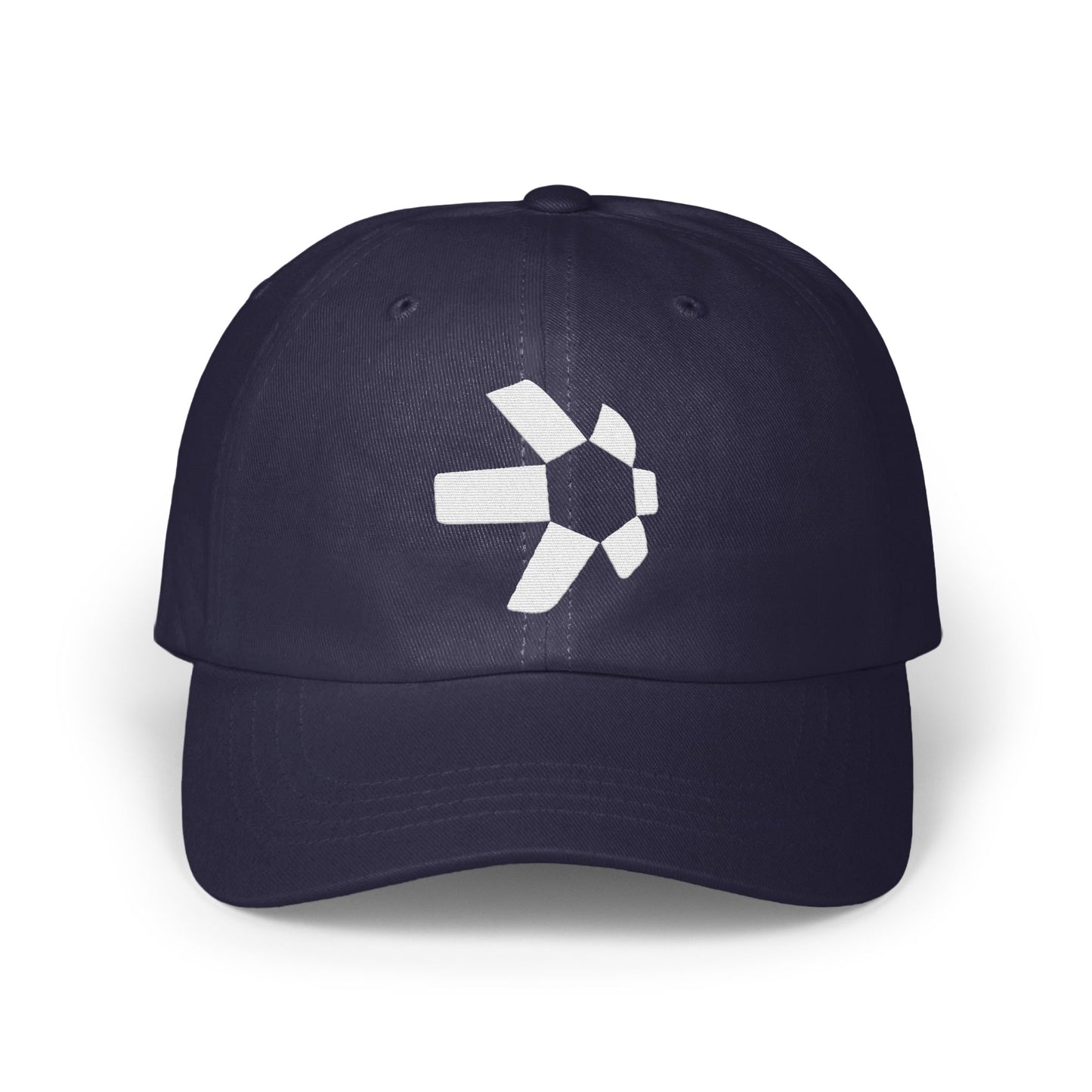 Stylish Navy Blue Hat with Modern Logo product type