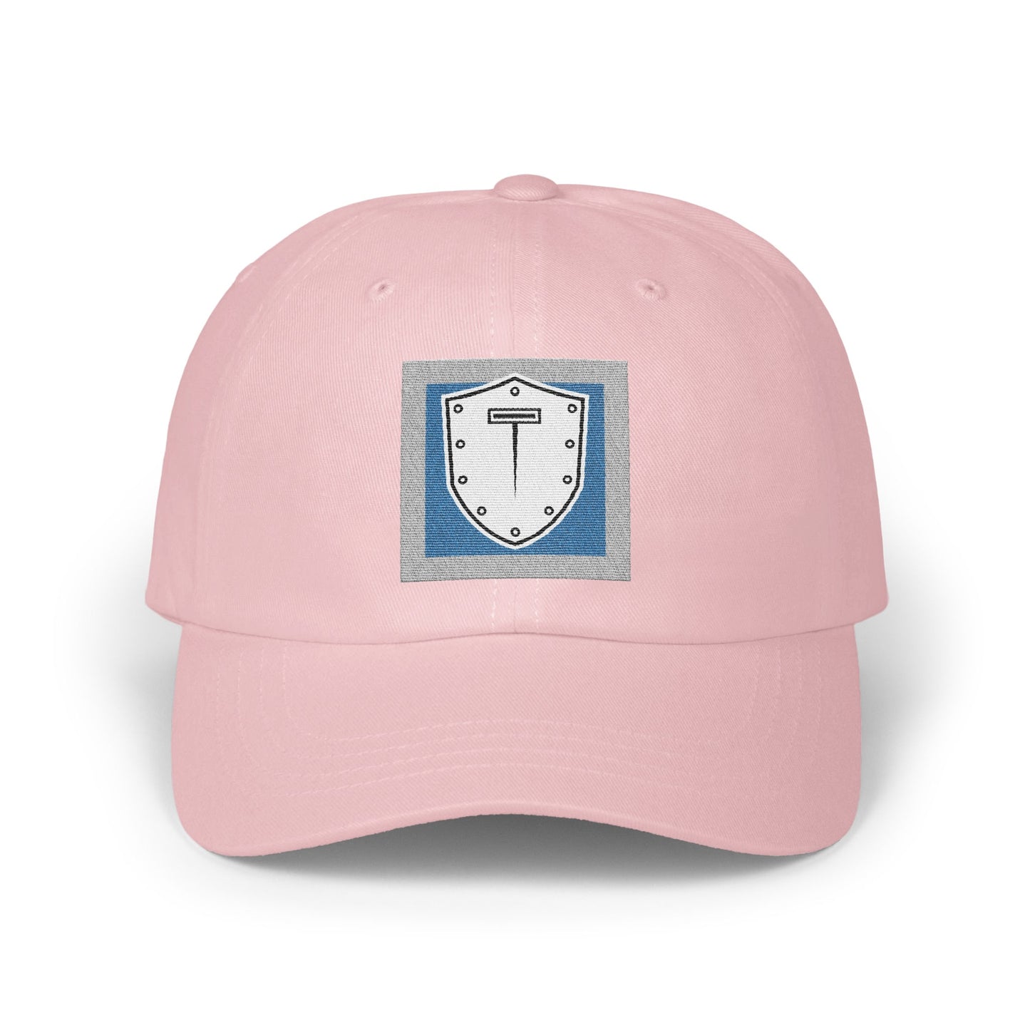 Stylish Pastel Pink Shield Design Cap product type