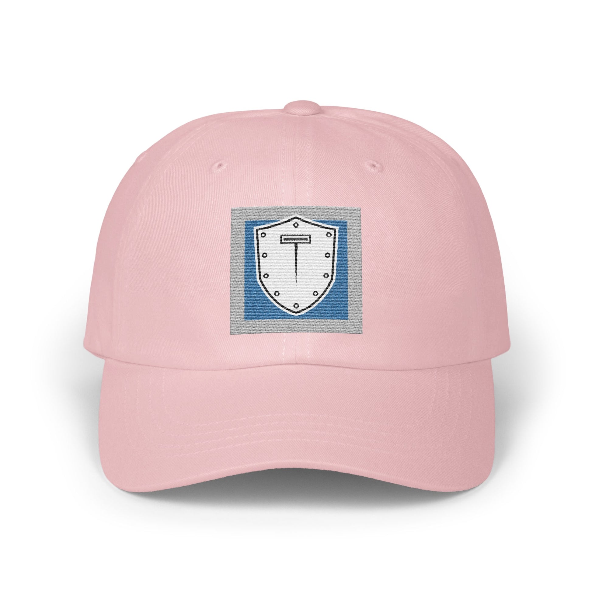 Stylish Pastel Pink Shield Design Cap product type