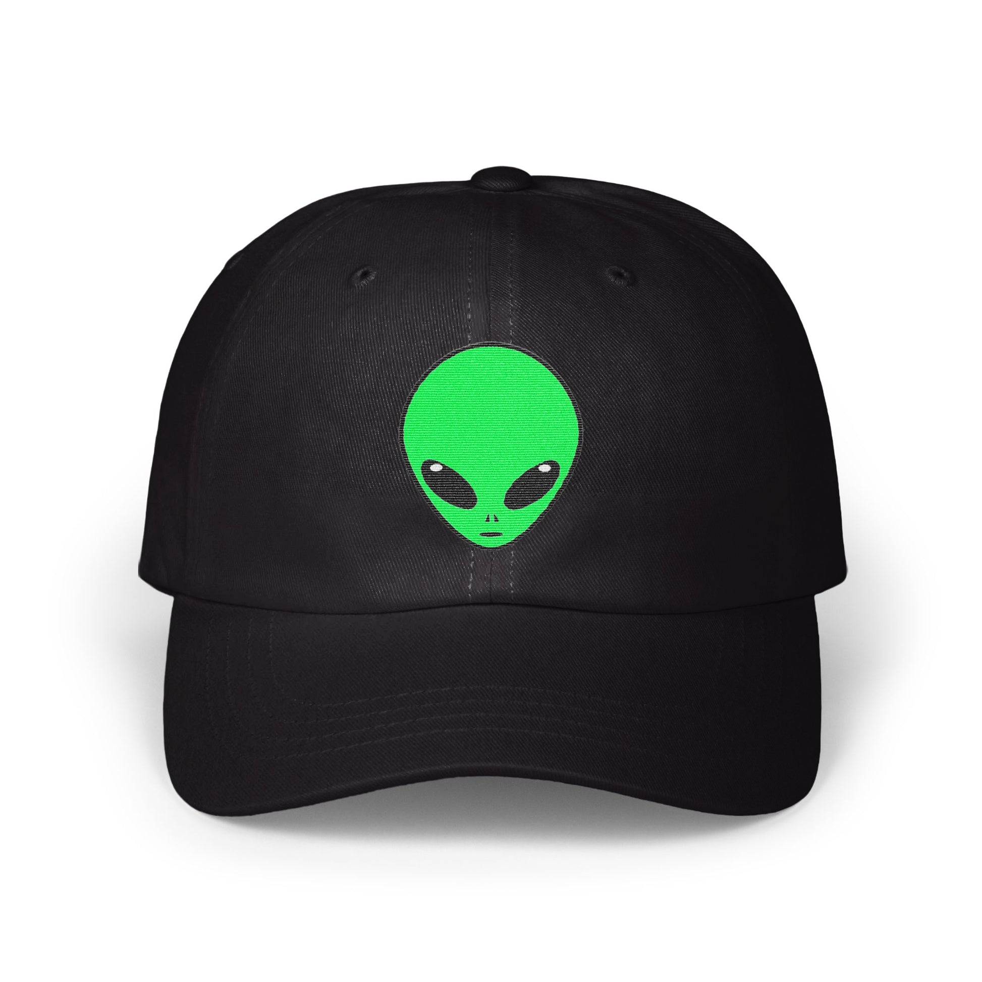 Alien Face Black Baseball Cap Adjustable Hat product type