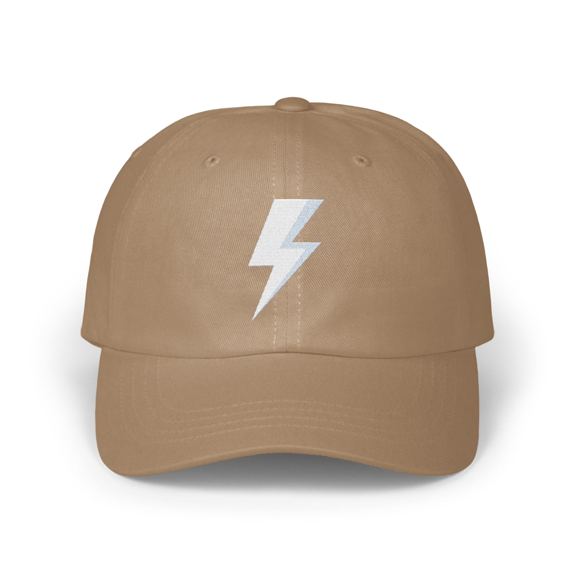 Stylish Light Brown Hat with White Lightning Print product type