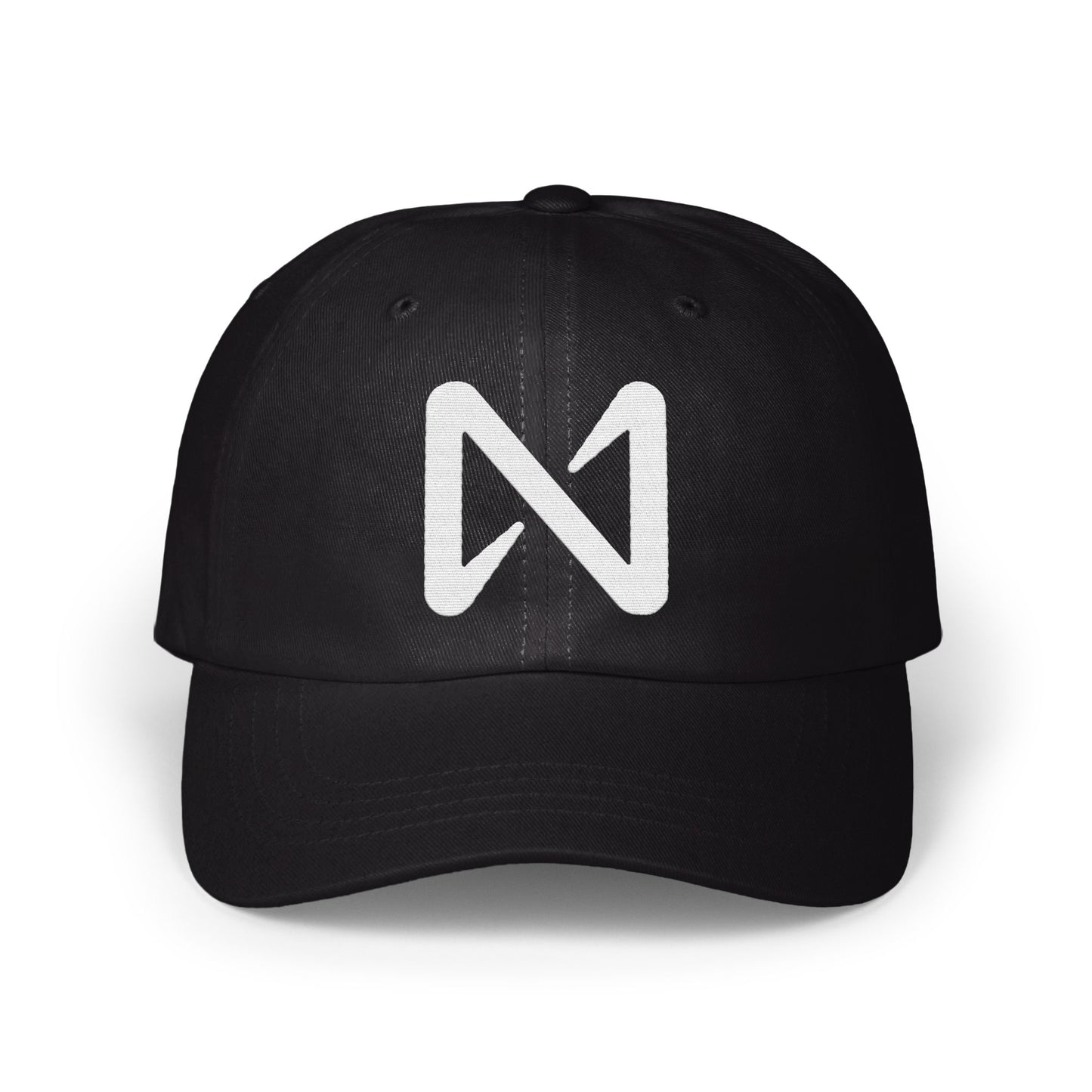 Stylish Black Hat with Unique Logo Design product