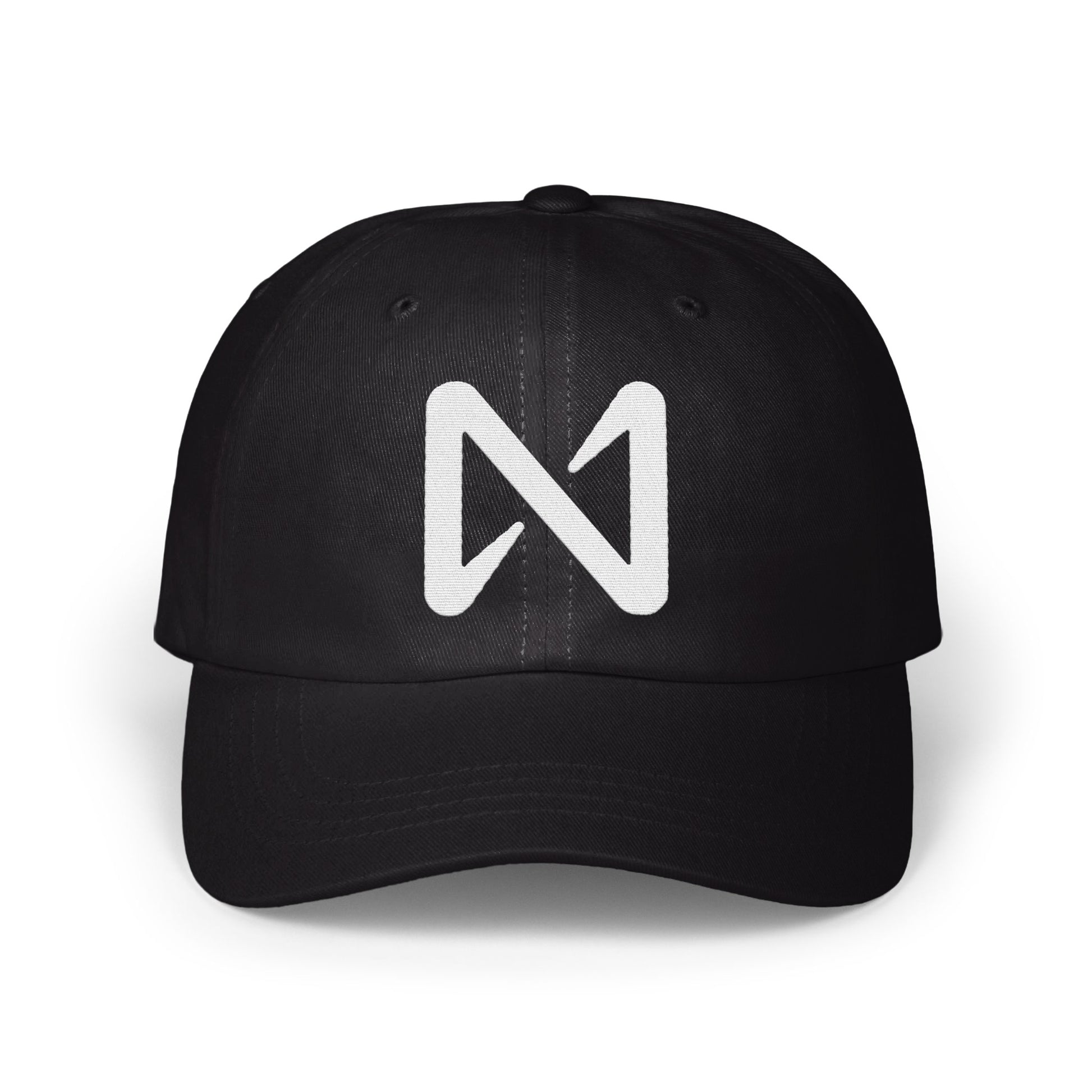 Stylish Black Hat with Unique Logo Design product