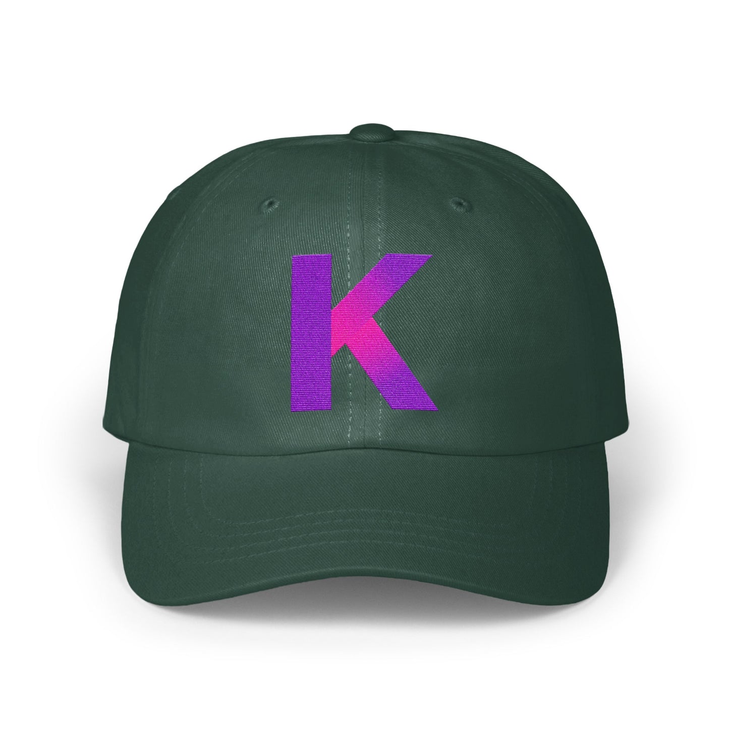 Bold K Logo on Dark Green Baseball Cap product type