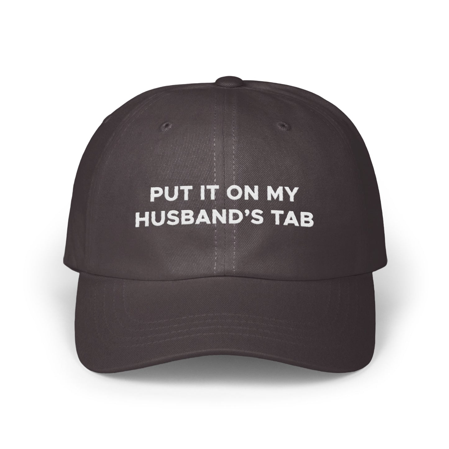 Put It On My Husband's Tab Statement Hat product type