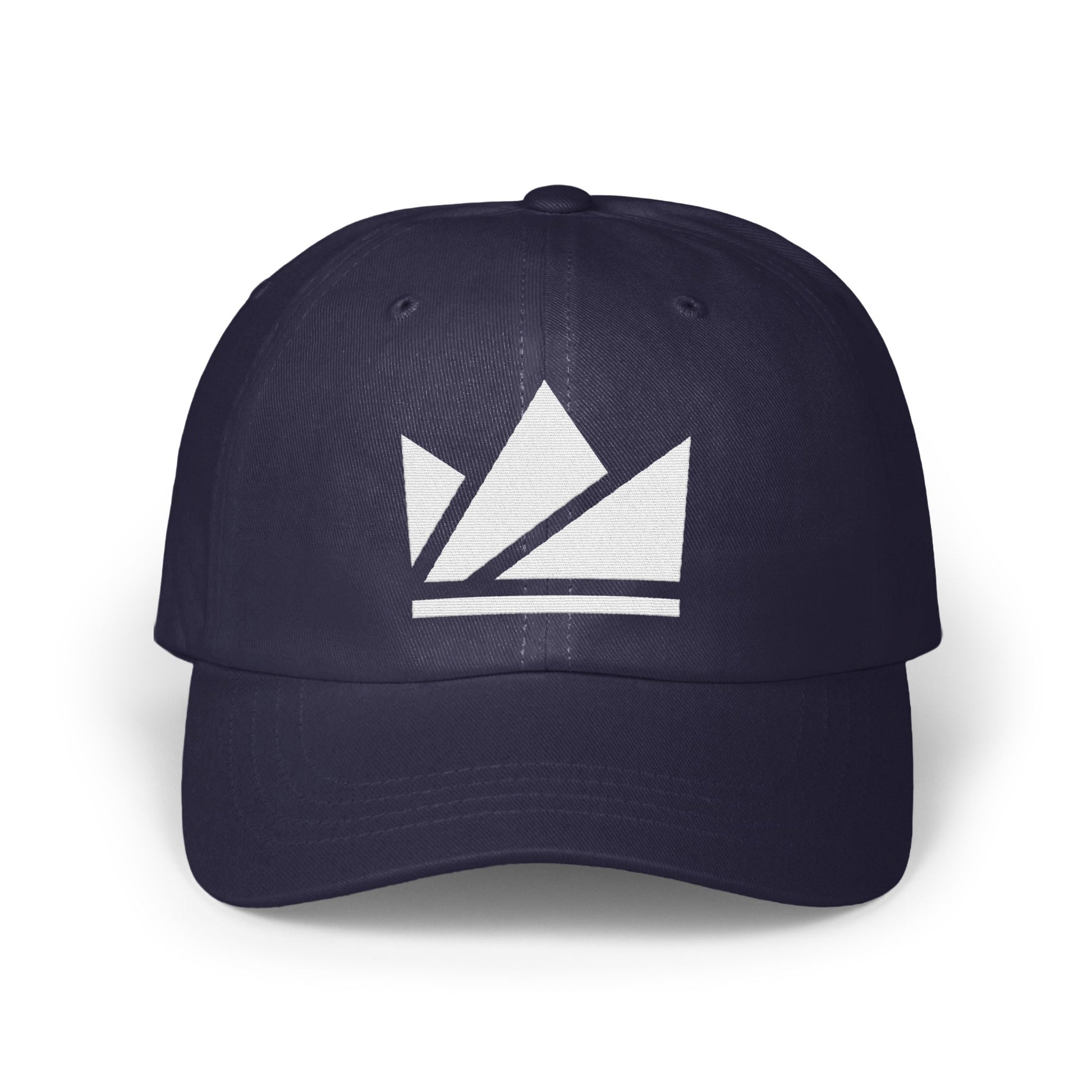 Modern Navy Blue Cap with Geometric Logo Hat product