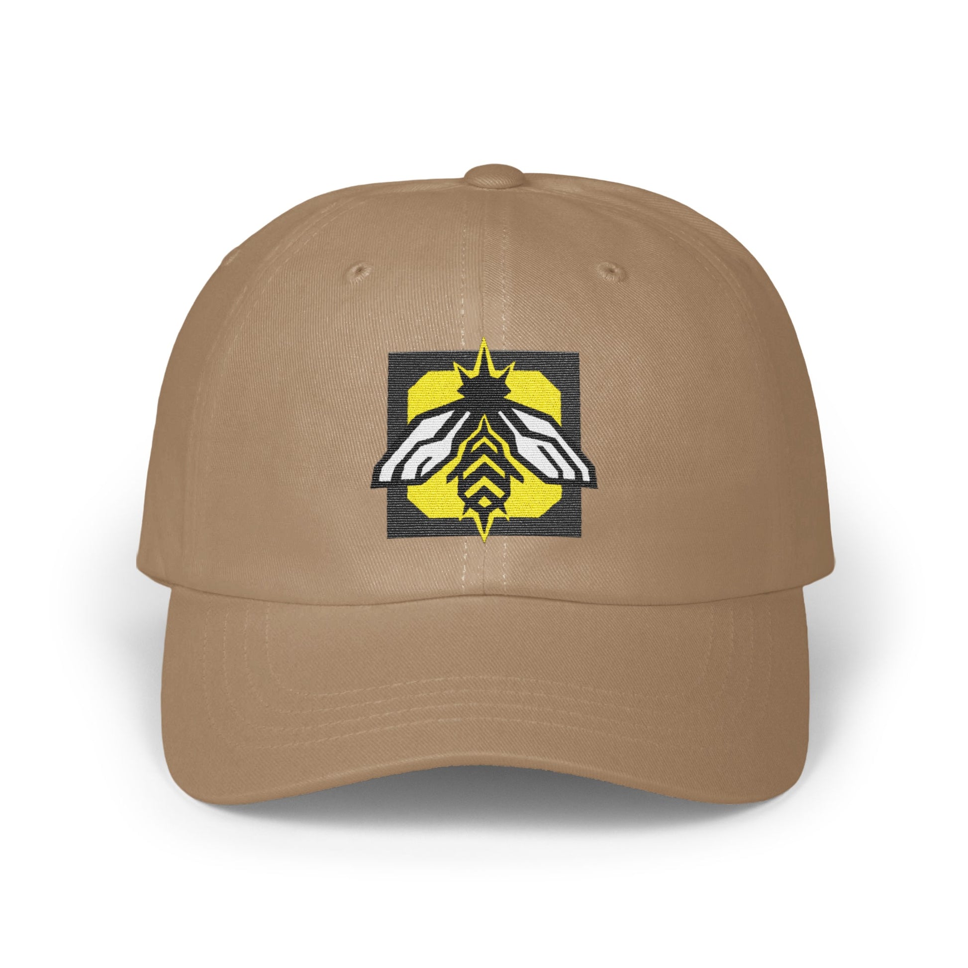 Stylish Brown Hat With Unique Bee Logo product type