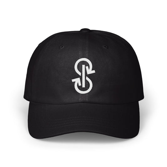 Sleek Black Cap with Unique Double Arrow Logo product