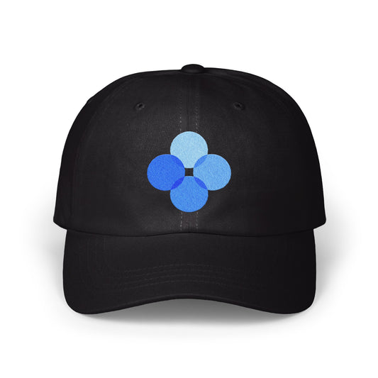 Stylish Black Cap with Blue Patterns Hat product