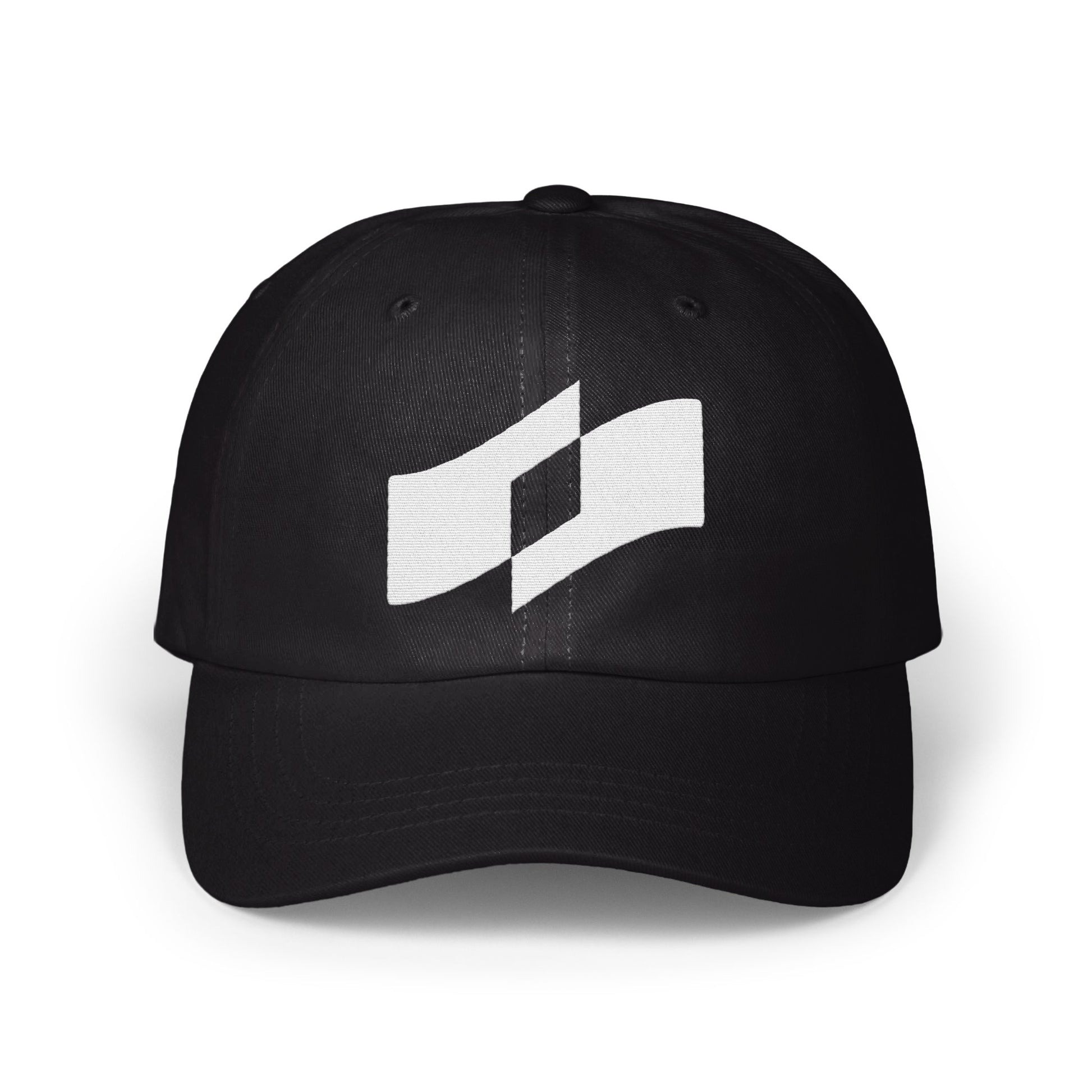 Stylish Black Baseball Cap with White Logo Hat product type