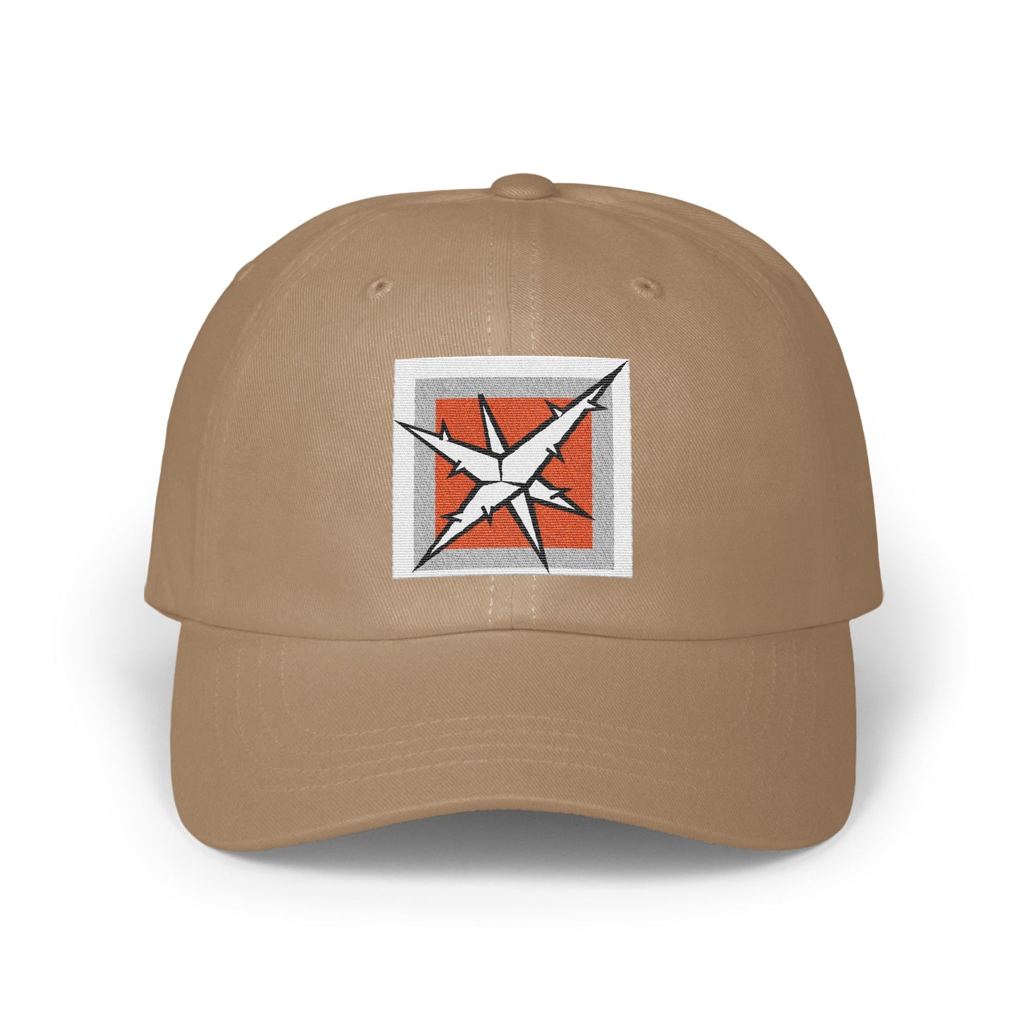 Unique Beige Cap with Artistic Patch Hat Product