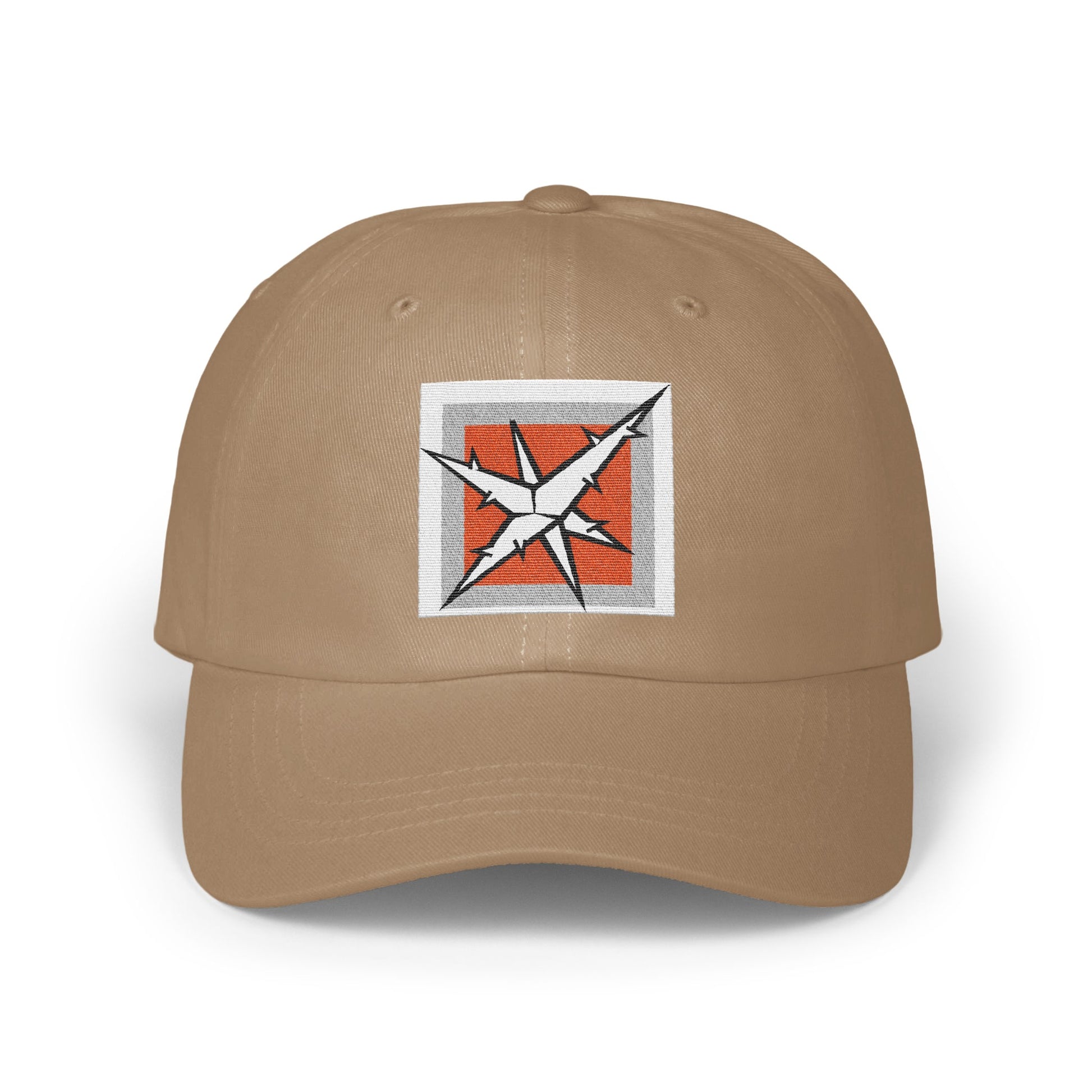 Unique Beige Cap with Artistic Patch Hat Product