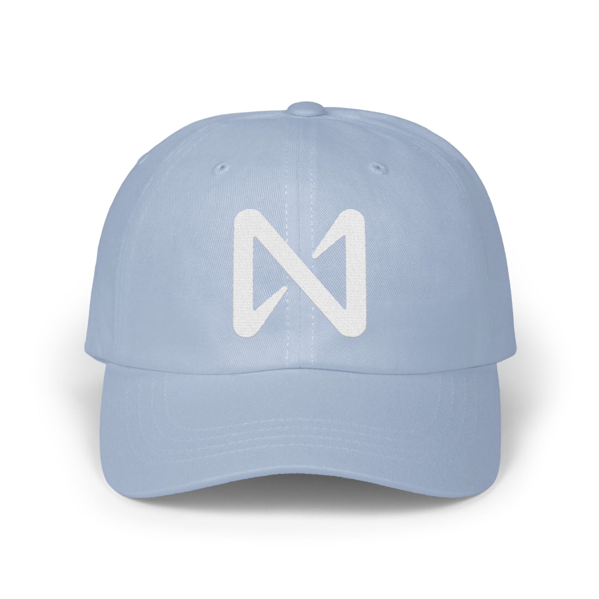 Stylish Light Blue Hat with Logo Design Product