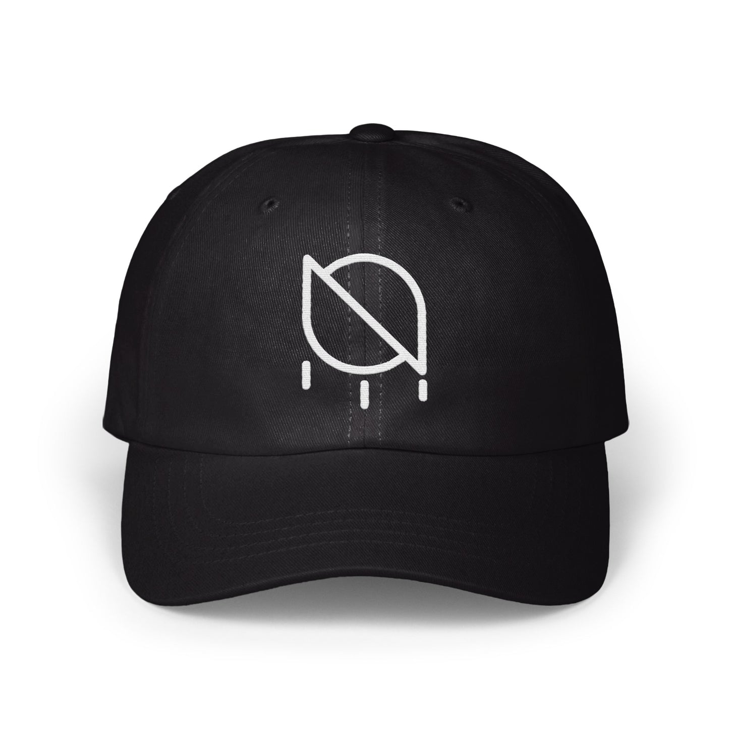 Minimalist Black Hat with Leaf Graphic Cap product