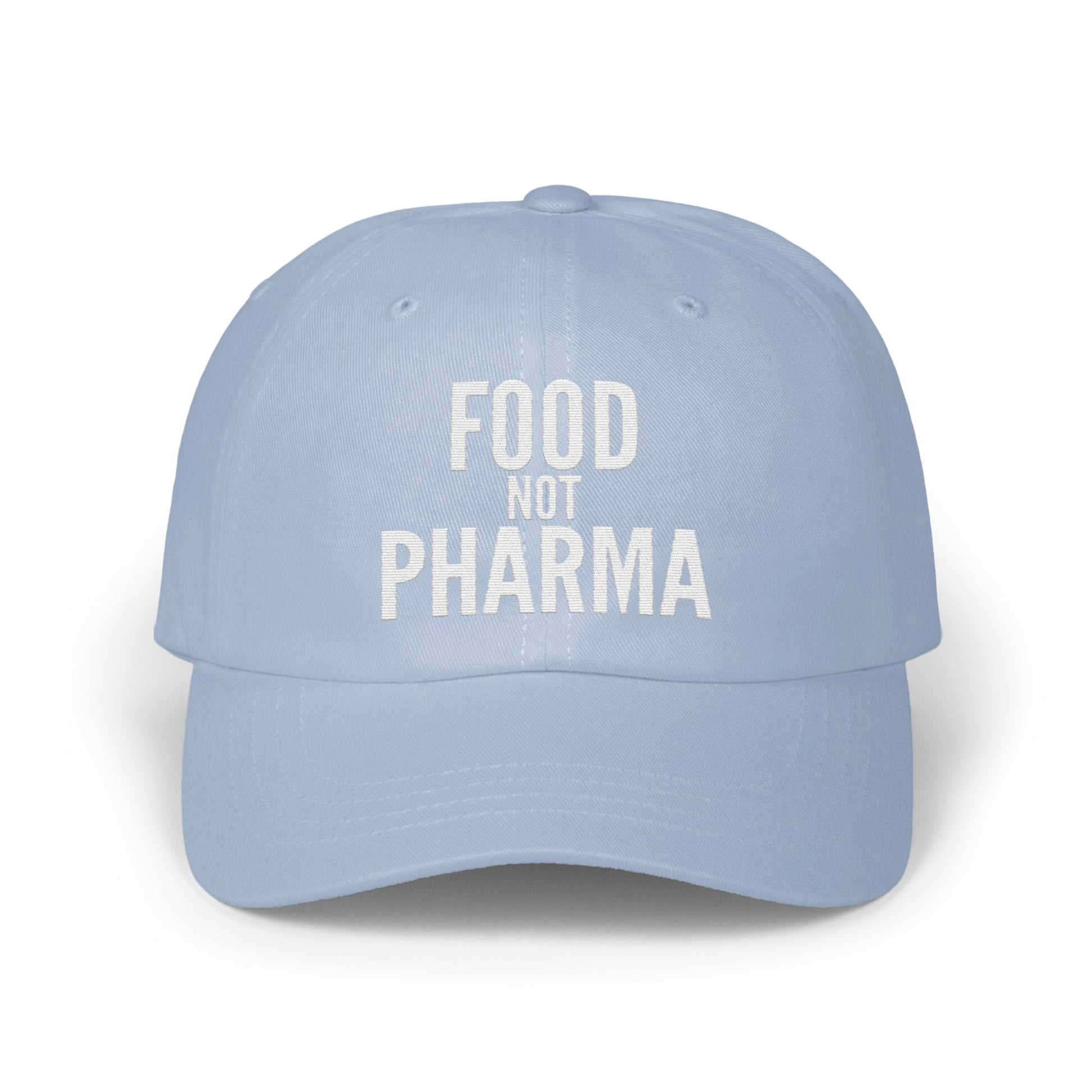Food Not Pharma Blue Baseball Cap Product