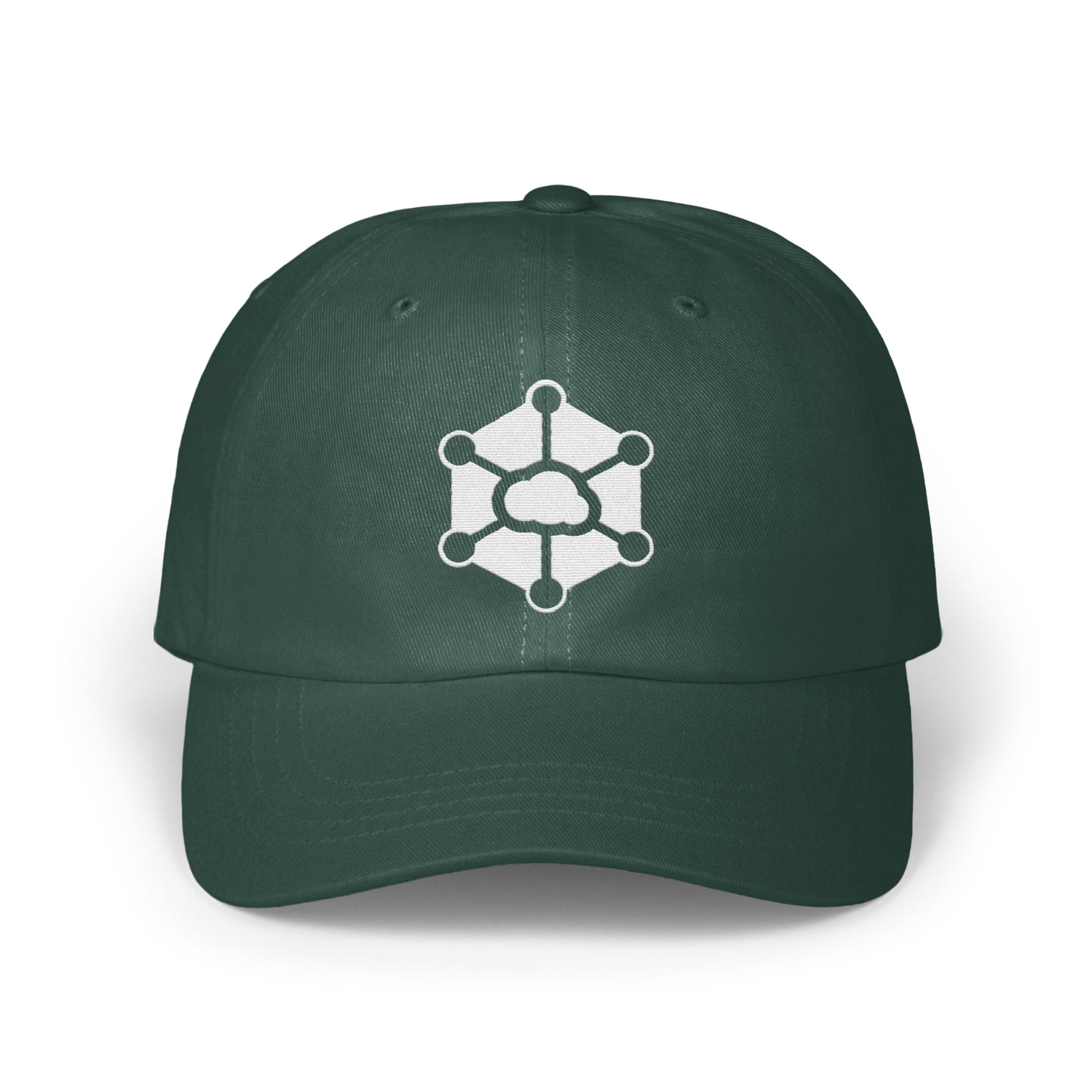Cloud Network Graphic Design Green Hat product type