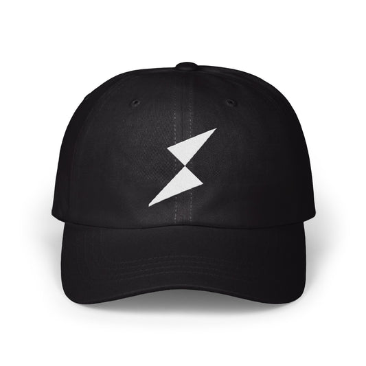 Stylish Black Cap with White Lightning Bolt Hat Product