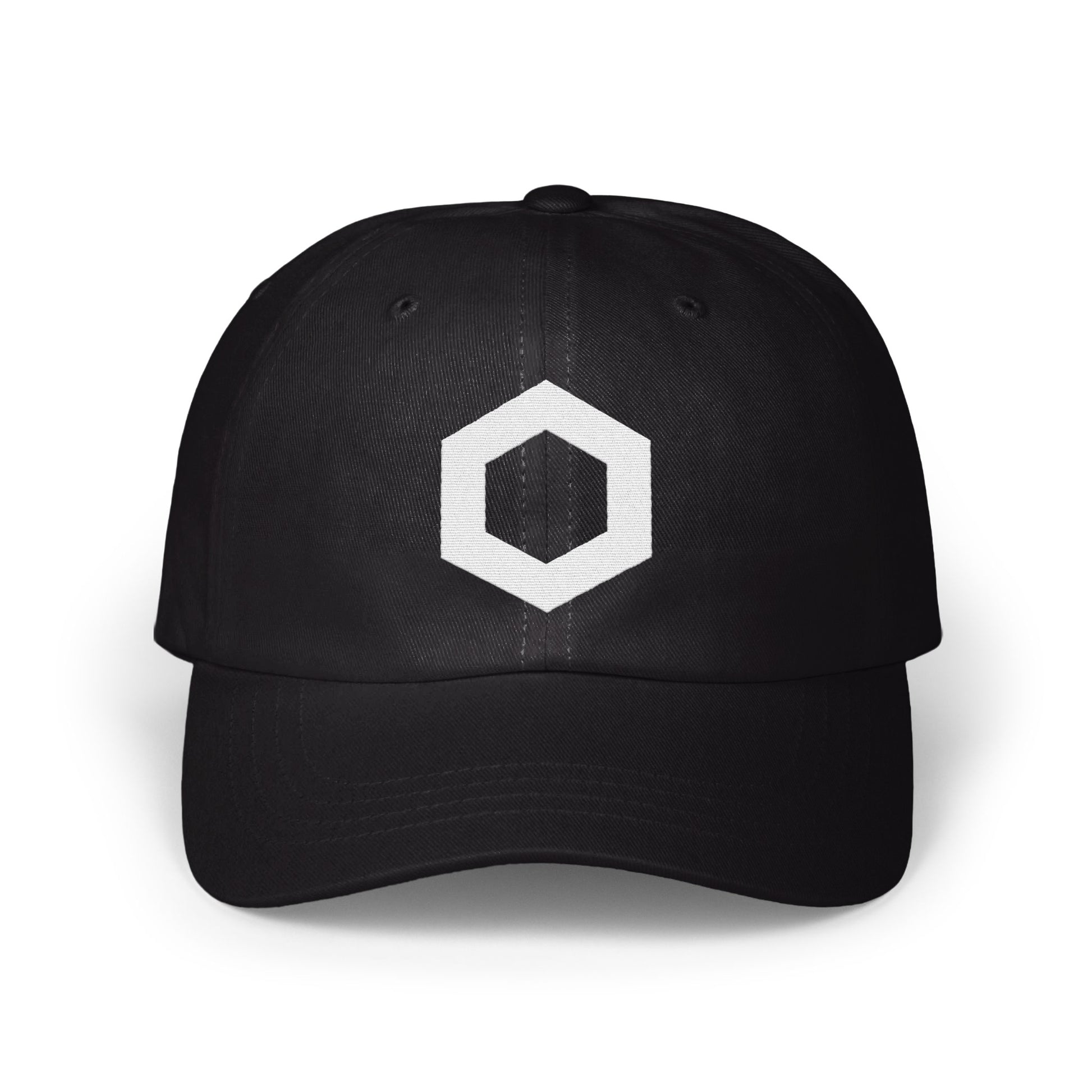 Stylish Black Hexagon Logo Embroidered Cap product