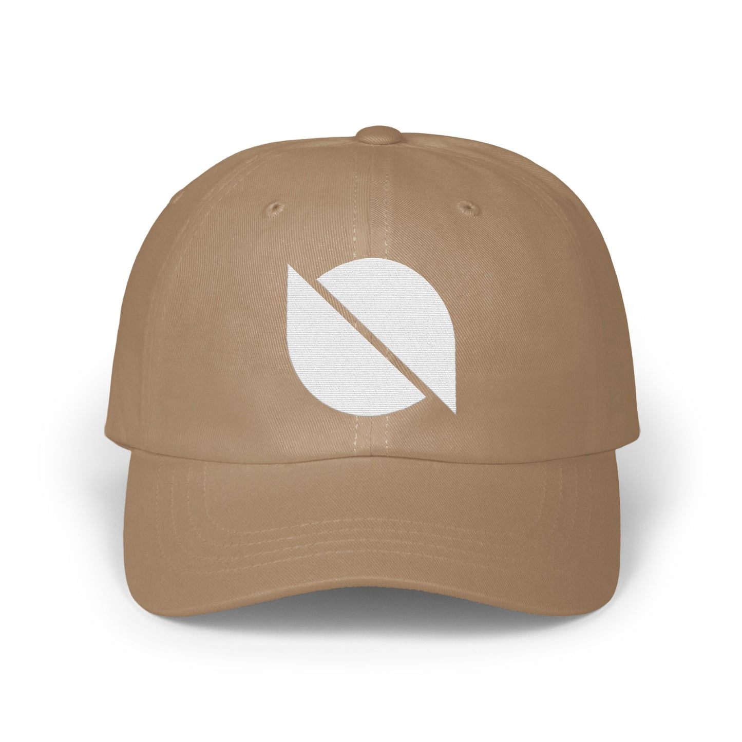 Minimalist Tan Cap with Unique White Logo Hat product