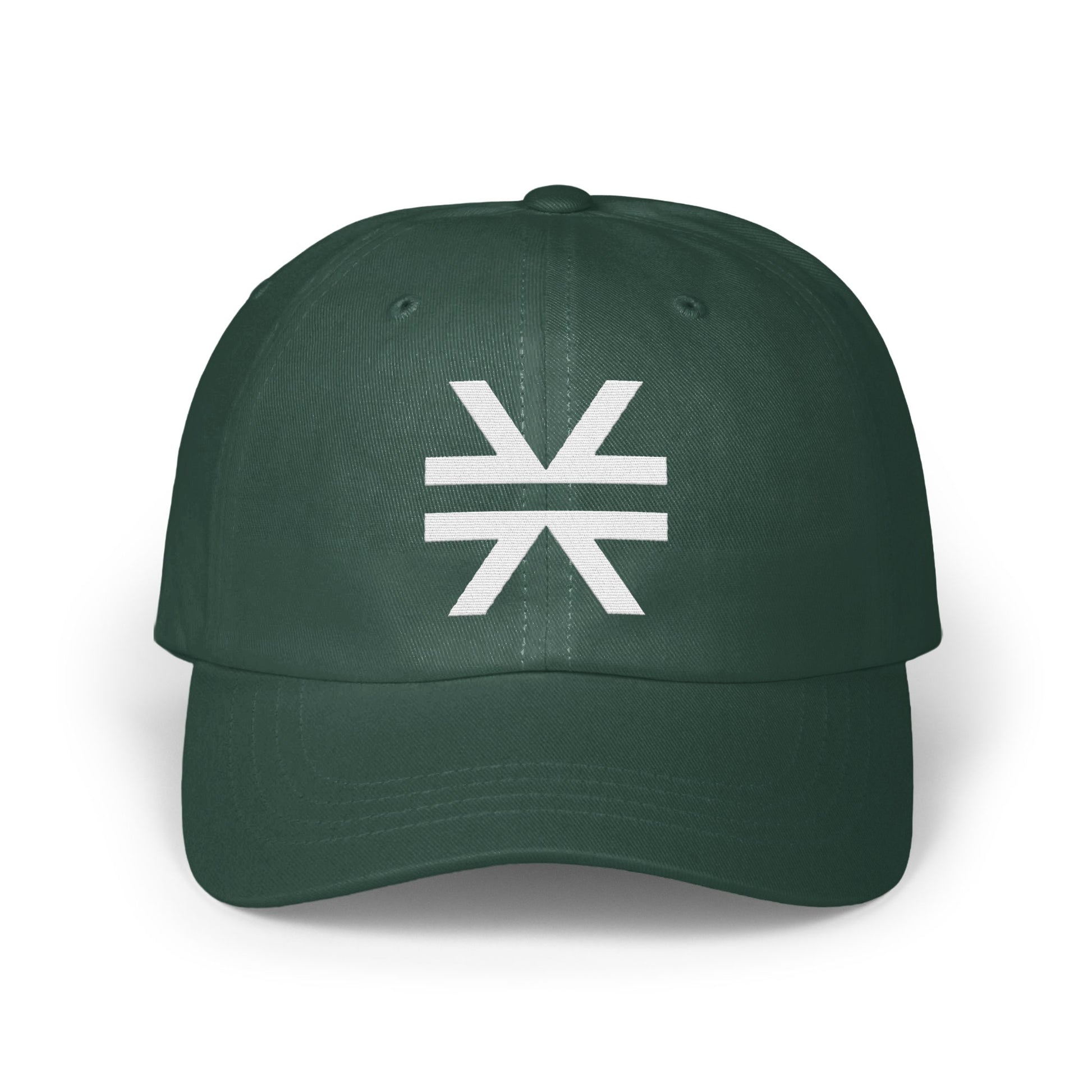Dark Green Baseball Cap with Cool White Logo product