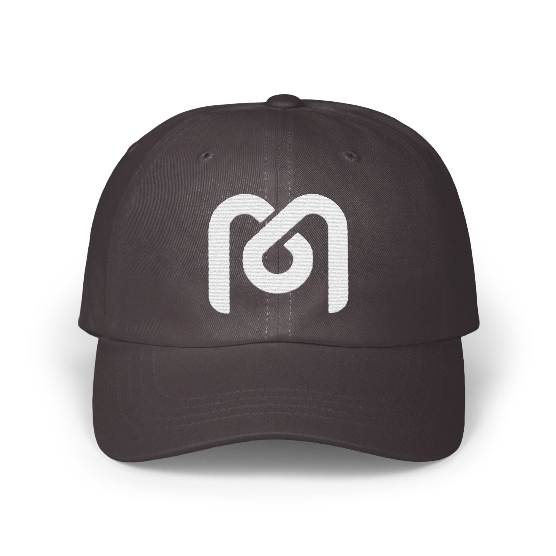 Stylish Dark Baseball Cap with Unique Logo Design product