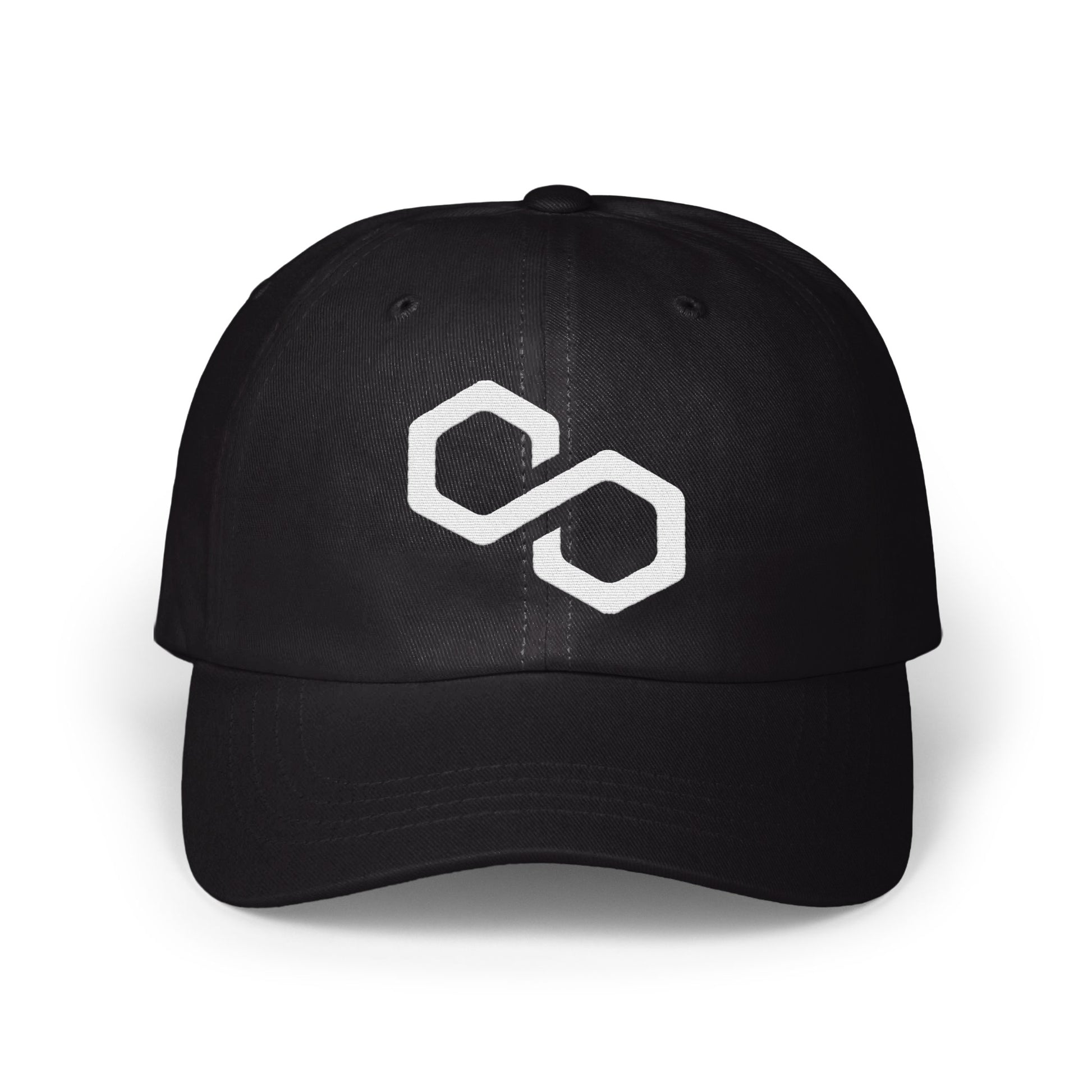 Infinite Loop Design Black Embroidered Hat product