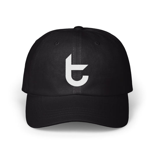 Stylish Black Baseball Cap with Bold White Lettering product