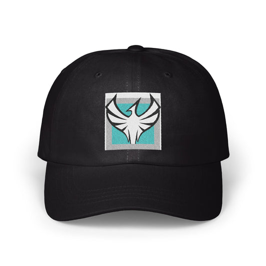Stylish Black Cap with Unique Bird Logo Hat product