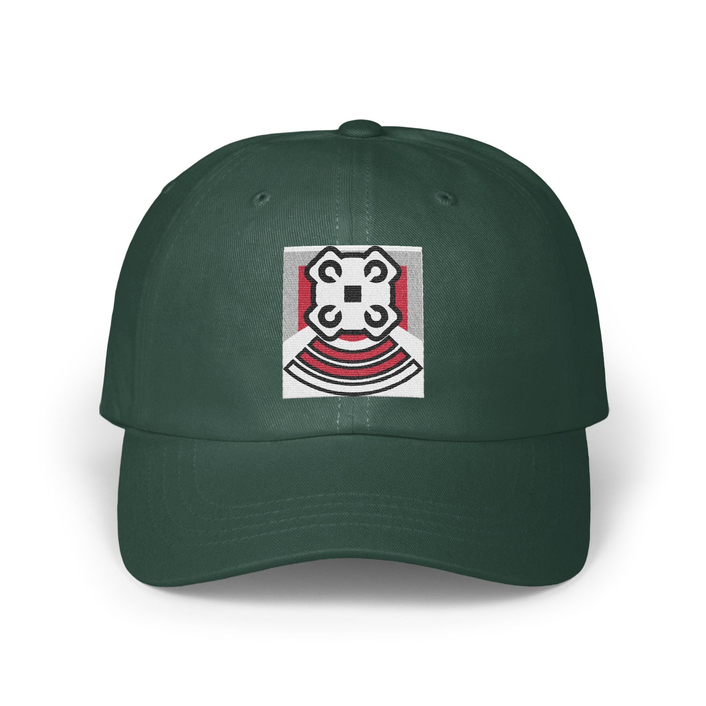 Stylish Dark Green Hat with Unique Graphic Design product