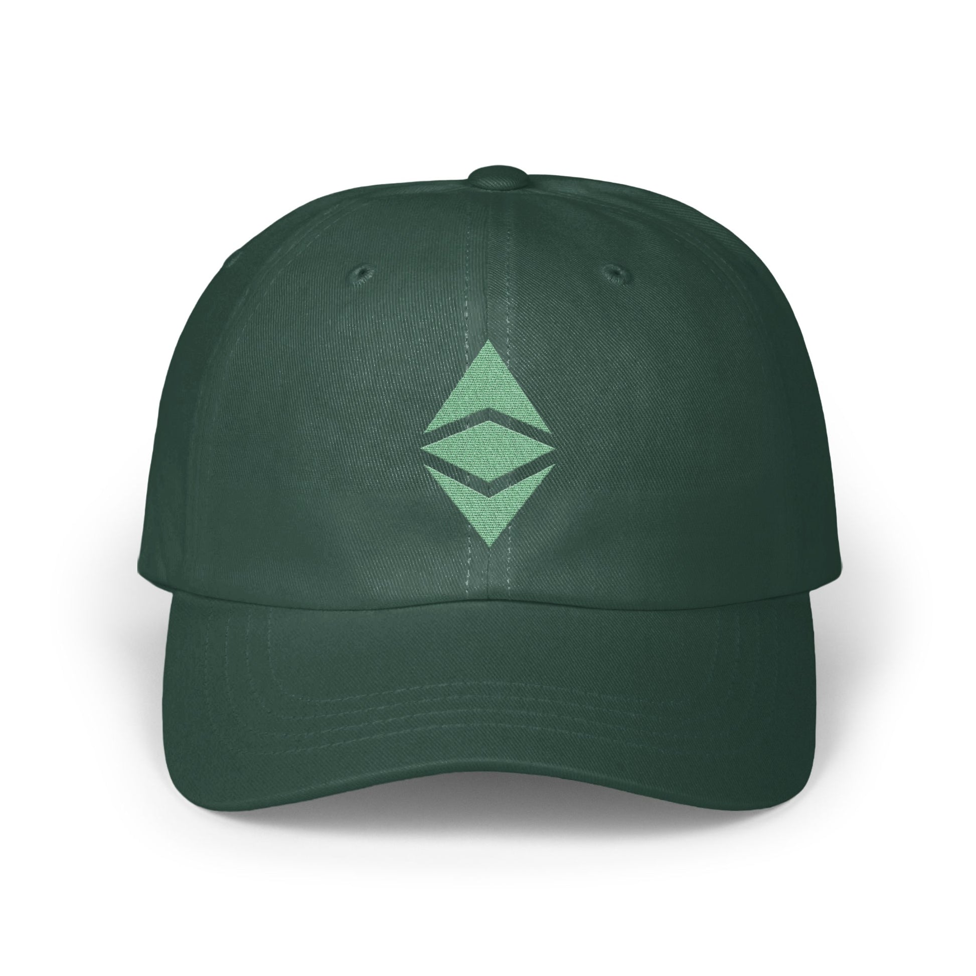 Stylish Green Cap with Unique Emblem Design product type
